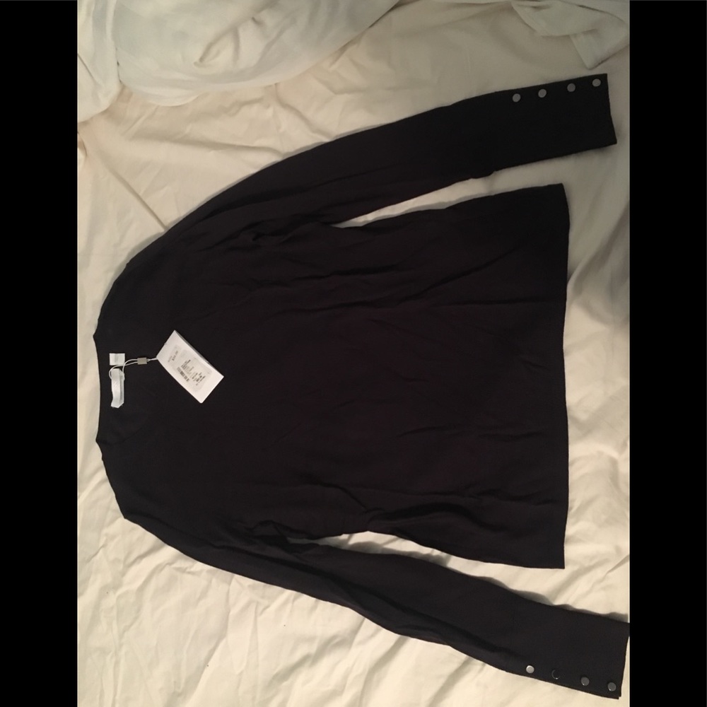 Hugo Boss purple ultra fine merino sweater NWT